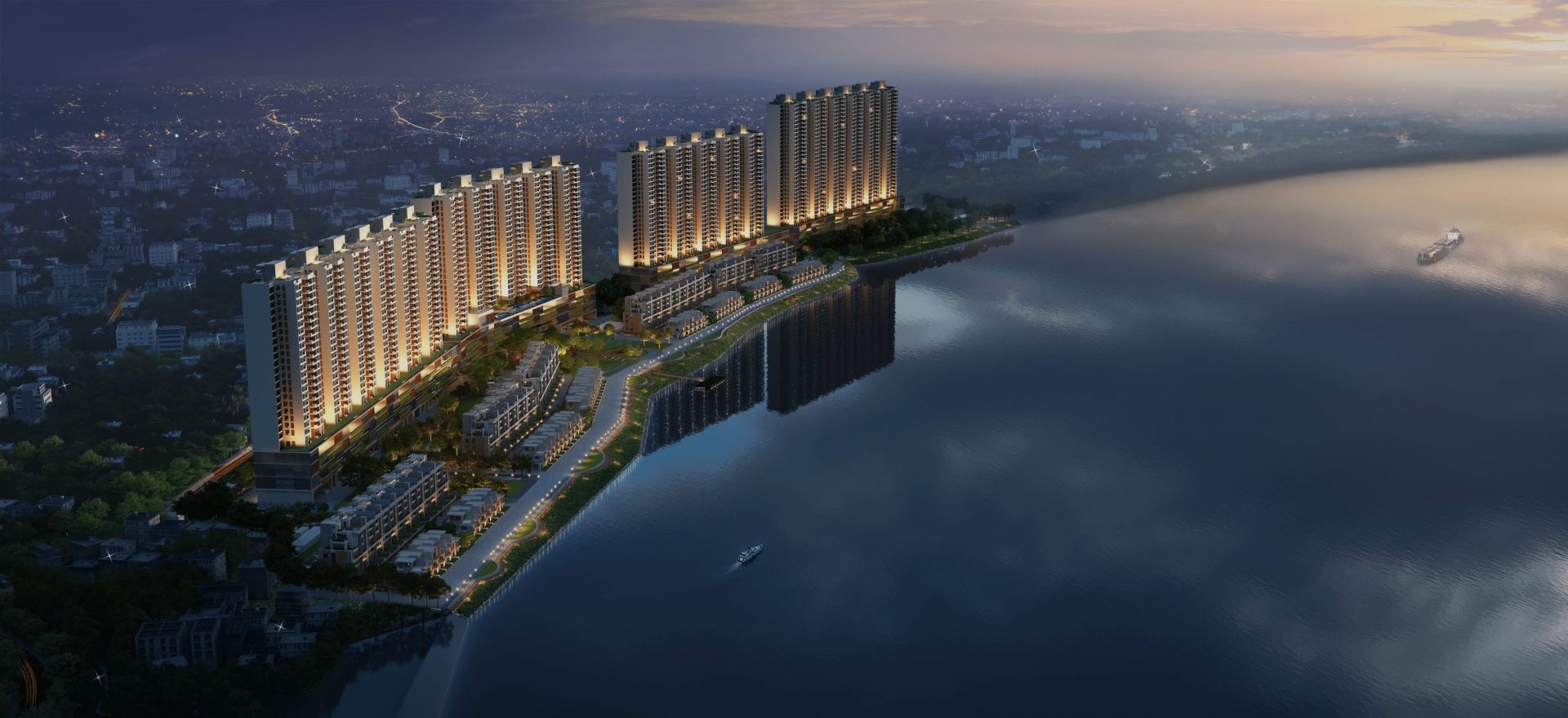luxury amenities in riverfront flats Kolkata